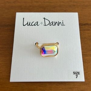 Luca + Danni Size 7 Aurora Borealis Dylan Cocktail Ring NWT